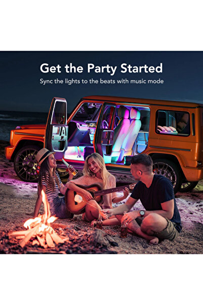 Govee Auto LED Strip H7090 RGBIC, Music Sync, App Control, 30 Scenes