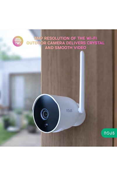 Nous IP WIFI surveillance camera W7P Smart, Outdoor, 3MP, Motion detection, Night vision