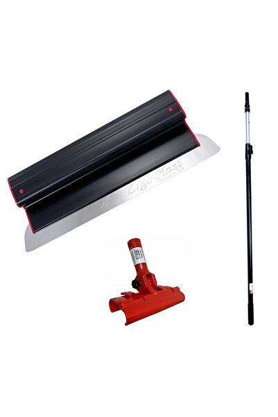 JollyMag Set gletiera profesionala, inox, 60 cm x 0.3 mm, suport, maner prelu...