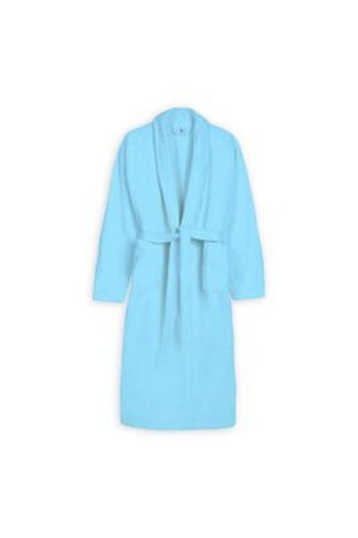 Ralex Halat de baie și SPA Kimono cu guler din velur 100% bumbac, Unisex L-XL, 420 grame/mp, Albastru