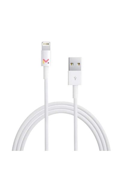 JollyMag Set 3 Cabluri de Date si Incarcare, USB / Lightning, Albe, 2A, Viteza 10 Gbps, 1 M
