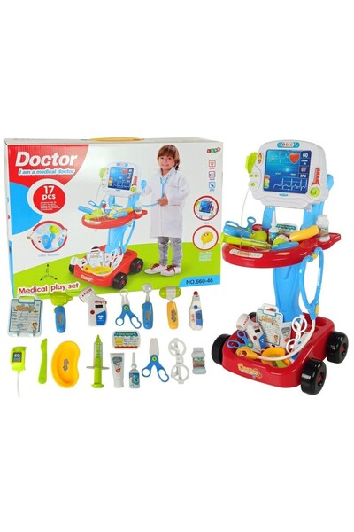 JollyMag Set trusa doctor, tip carucior pentru copii, cu accesorii de jucarie...