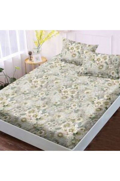 Ralex Set husă pat Finet + 2 fețe perne pentru saltea de 180 x 200 cm, Floricele, HF 2 FP 78