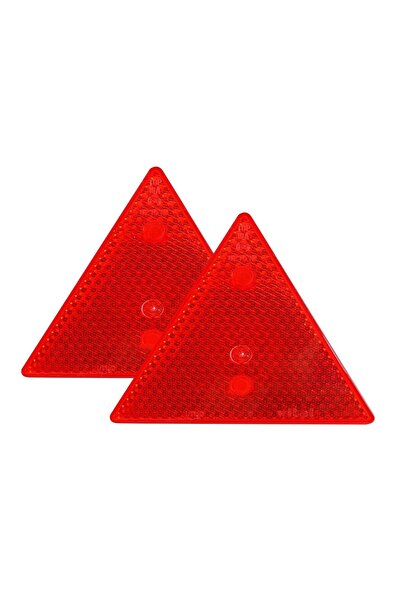 JollyMag Sada 2 reflexných výstražných trojuholníkov pre prívesy, červená far...