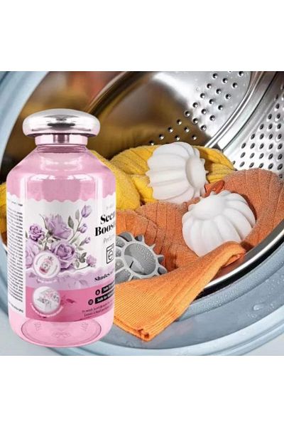 JollyMag Set Parfum Concentrat pentru Rufe, Pure Fresh, 250 ML si 4 Bile Reutilizabile Incurcarea Hainelor