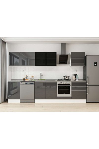 Alvinka 310X210 Cm High Gloss Mutfak Dolabı M-E80S50S60-3