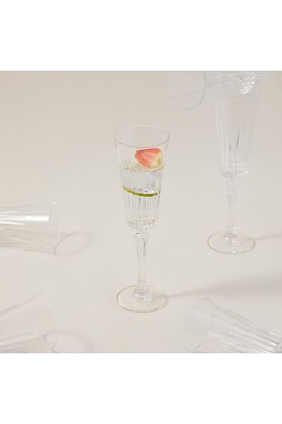 RCR transparent crystal glassware 6 pcs set with base