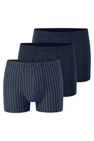 Schiesser Herren Boxershorts, 3er Pack - "95/5", Cotton Stretch, uni/gestreift