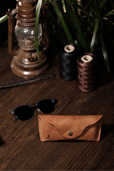 MODAVİBE Husă pentru ochelari din piele naturală, lucrată manual – Husă unise...