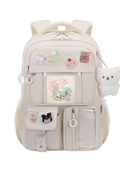 Roomys Kawaii Plus Yeni Sezon Üst Kalite Kore Tipi Aksesuarlı Sırt Çantası Okul Çantası