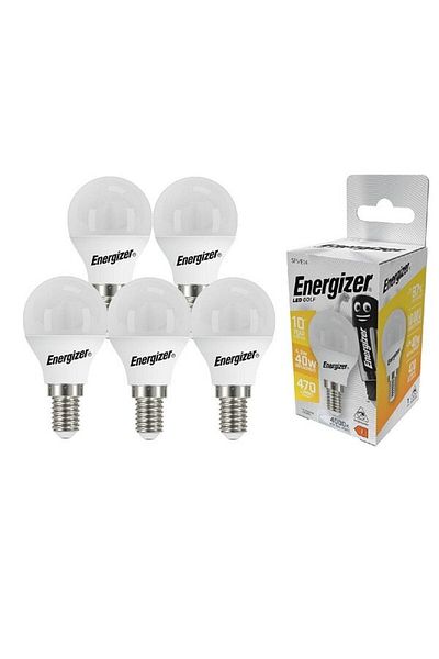 Energizer Set 5 becuri LED mini Energizer, 4.9W, E14, 470 lumeni, 4000K, lumina neutra, clasa energetica F