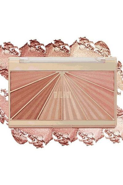 MILANI Luminoso Glow Shimmering Face Palette – Highlight, Blush & Bronzer Trio for Radiant Glow