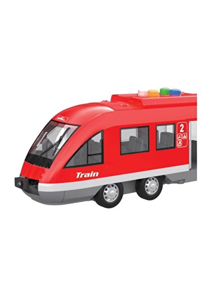 Wonderland Urban Tram Toy with Opening Doors and Sounds, Red, 1:16