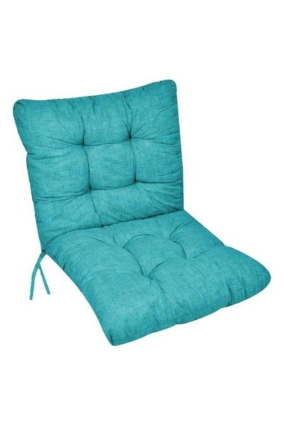 OEM Pernă de scaun cu spătar pentru spații exterioare, culoare petrol 100x50cm