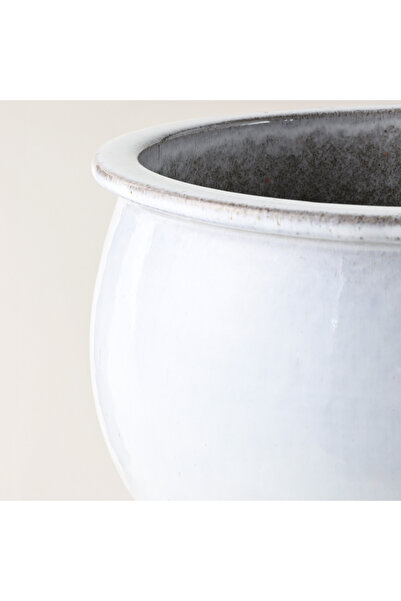 homez Ceramic Planter, Off White 38*38*33Cm