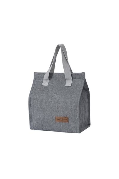 OEM Geantă Bento cu izolație termică, geantă frigorifică pentru camping, aluminiu, 22,5 x 13 cm, 3,3 L, gri