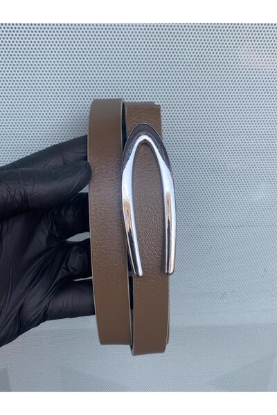 Kemerix 100% Genuine Leather Design Buckle Mink Women's Belt