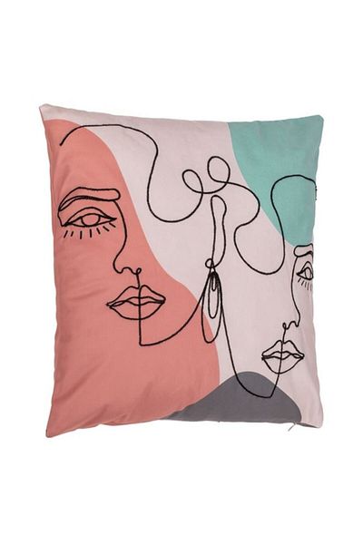 OEM Winter Decorative Velvet Pillow with Abstract Design