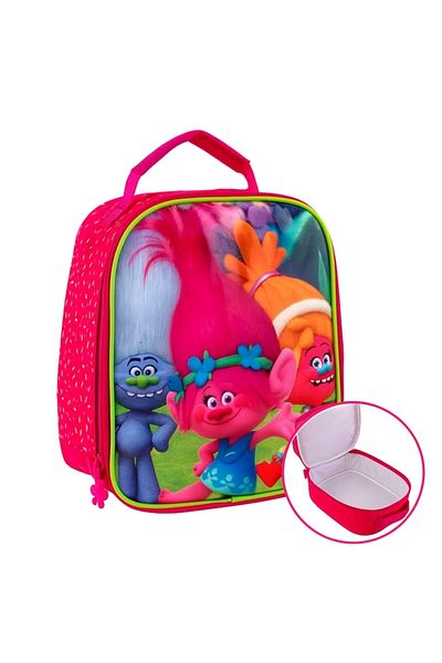 ANGMAD Lunch Bag copii Trolls ANGMAD, termoizolata, roz, 24x20x12 cm