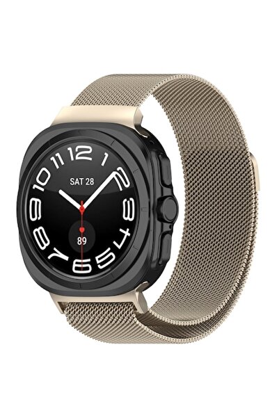 Flo Watch Strap for Samsung Galaxy Watch Ultra 47mm, F62, Stainless Steel, Titanium