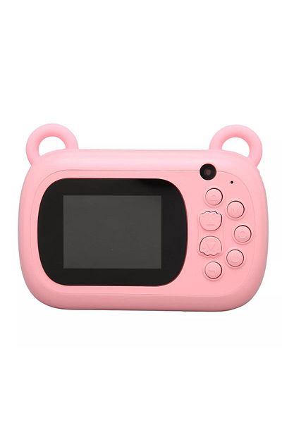 Flippy Cameră foto pentru copii, Flippy, cameră frontală, selfie, imprimare, cablu USB-C, Bluetooth, iOS/Android, roz