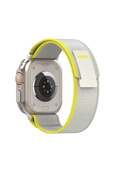 Flo Watch Strap for Apple Watch 1/2/3/4/5/6/7/8/9/10/SE/SE 2 38/40/41/42mm, F50, Metal, Yellow/Titanium