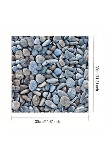 OEM Set 10 x 3D Self-Adhesive Wallpaper Panels with Small Stone Imitation, 30x30 cm, Gray