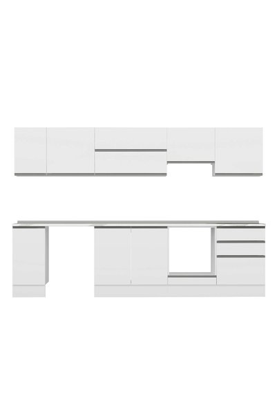 Alvinka 300X210 Cm High Gloss Mutfak Dolabı M-E80S40S60-1