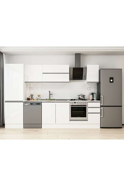 Alvinka 300X210 Cm High Gloss Mutfak Dolabı Mb-E80B60S40-2