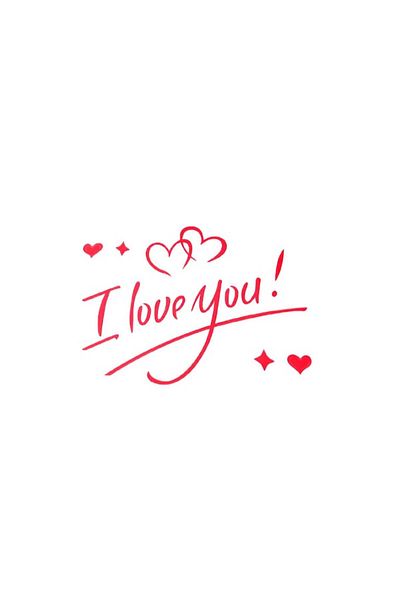 OEM Autocolant I love You, Tematica Iubire, 21x29 cm, Rosu
