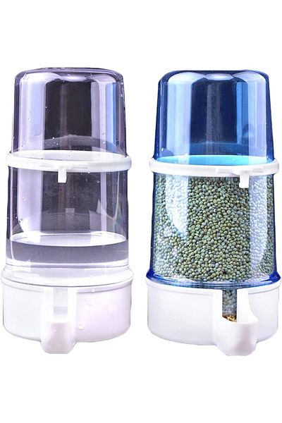 CHT Cooci 2pcs Plastic Bird Feeder Parrot Water Feeders - Parrot Water Dispenser Pet Bird Plastic Water