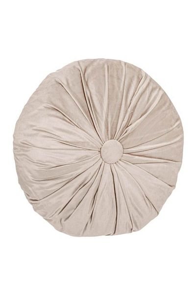 OEM Perna Decorativa de Iarna Velvet Bej cu Nasture