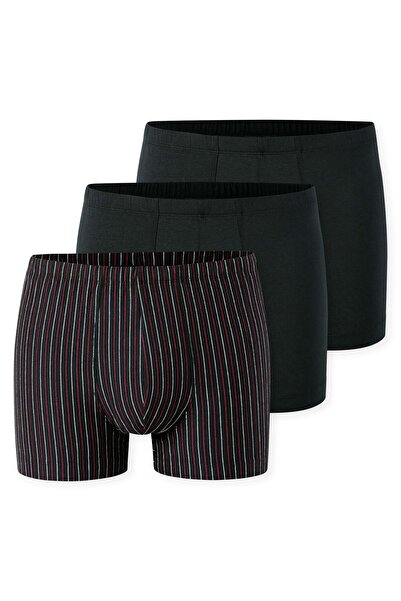 Schiesser Herren Boxershorts, 3er Pack - "95/5", Cotton Stretch, uni/gestreift