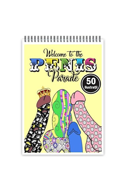 OEM Carte de colorat amuzantă antistres pentru adulți, 50 de ilustrații, 106 pagini