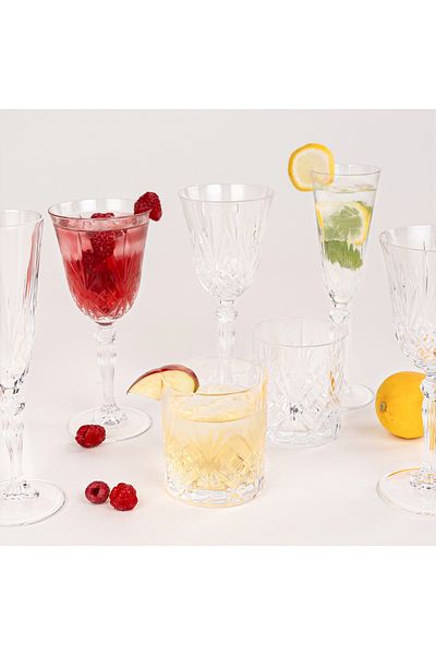 RCR transparent crystal glasses set of 18 pc