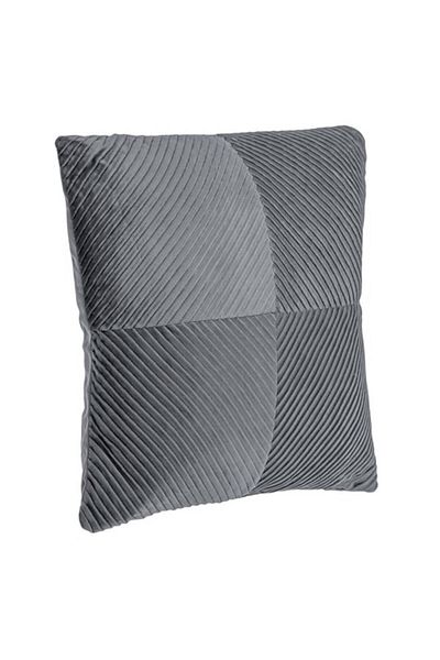 OEM Perna Decorativa de Iarna Gri Velvet cu Dungi Reliefate