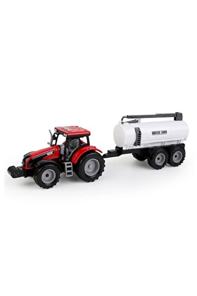 UnderShop Tractor de jucărie cu rezervor, sunete și lumini, plastic, roșu, 3+ ani