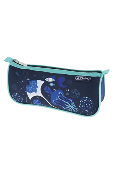 Herlitz Penar Etui, Culoare Albastră, Material Textil, Motiv Ocean Adânc, Dim...
