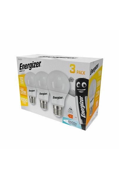 Energizer Set 3 becuri LED GLS Energizer, 11.1W, E27, 1060lm, 6500K