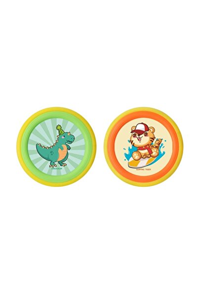 Fippy Set frisbee interactiv pentru copii — 2 palete elastice, 30 cm, 4 mingi, 3+ ani, multicolor