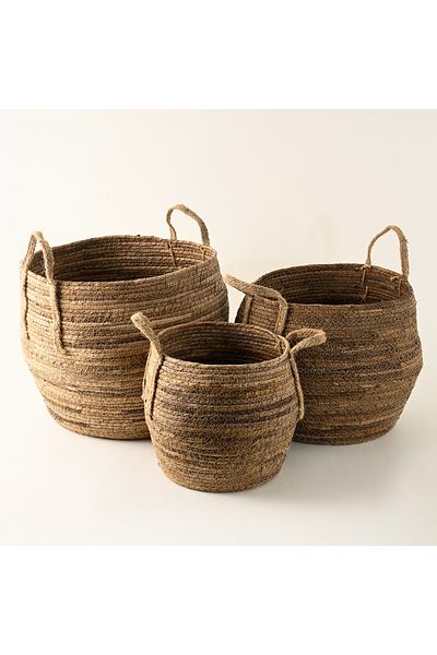 Designers made rattan banana Leaf planter L, 36*36*34cm