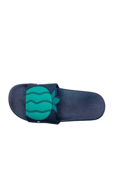 TECOS Women's beach or pool slippers, TECOS, pineapple print, black, size 40-41, 25.5 cm