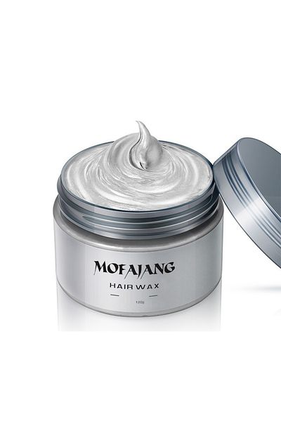 MOFAJIANG Temporary Hair Color Wax, Non-Greasy Matte Hair Wax Pomade for DIY Hairstyle Cosplay Party, 120g