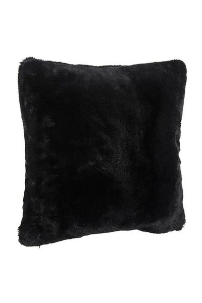 OEM Decorative Pillow, Faux Fur, Fluffy, Black, 40x40cm, PDIB-11
