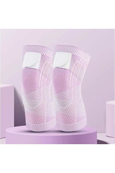 Flippy Adjustable Elastic Knee Brace with Straps, Compression Band, Breathable Material, Size S, Pink