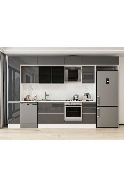 Alvinka 365X240 Cm High Gloss Mutfak Dolabı Mbb-E80B40S45-3