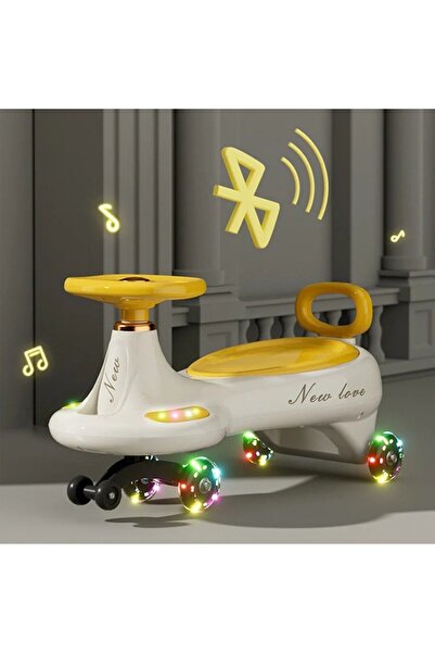 Flippy Ride-on Car, 1-8 years, 360° Steering, Anti-Tip, Silent Wheels, Push, Bluetooth, 66 x 32 x 3