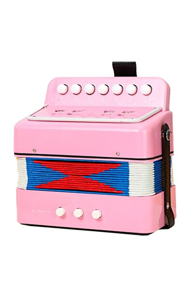 Flippy Children's Toy Accordion, 7 buttons, 3 bass, 18x17x10 cm, Pink