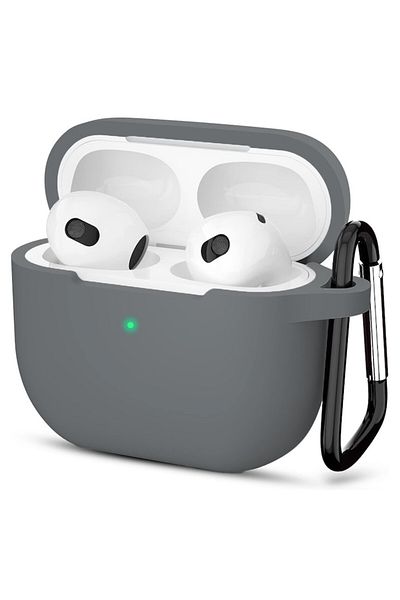SOL Protective Case for Apple AirPods 3, SOL, O40, Silicone, Titanium Grey
