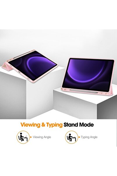 Rao Husa compatibila cu Samsung Galaxy Tab S9 FE, Flex Trifold, F81, TPU, Pinky